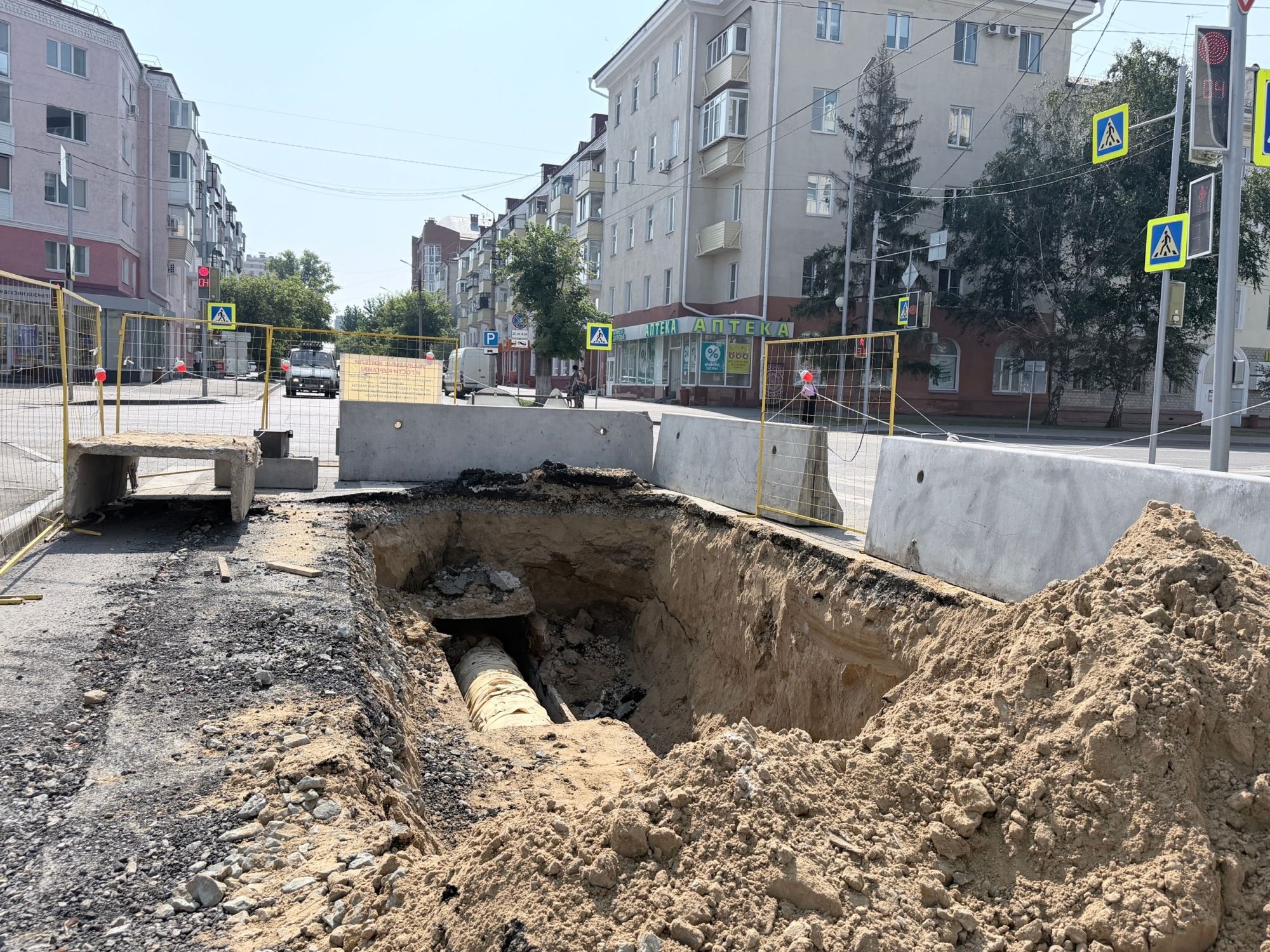 Капитальный ремонт тепломагистрали «Юг» на перекрестке Гоголя – Кирова